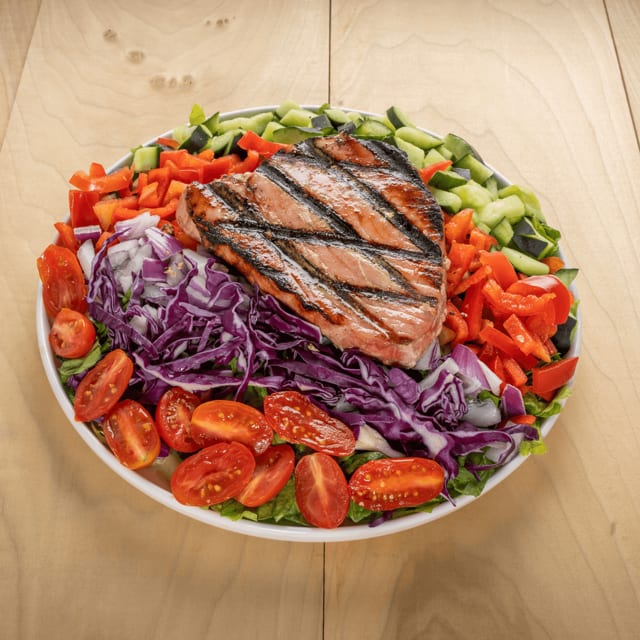 Grilled Tuna Steak Garden Salad.
