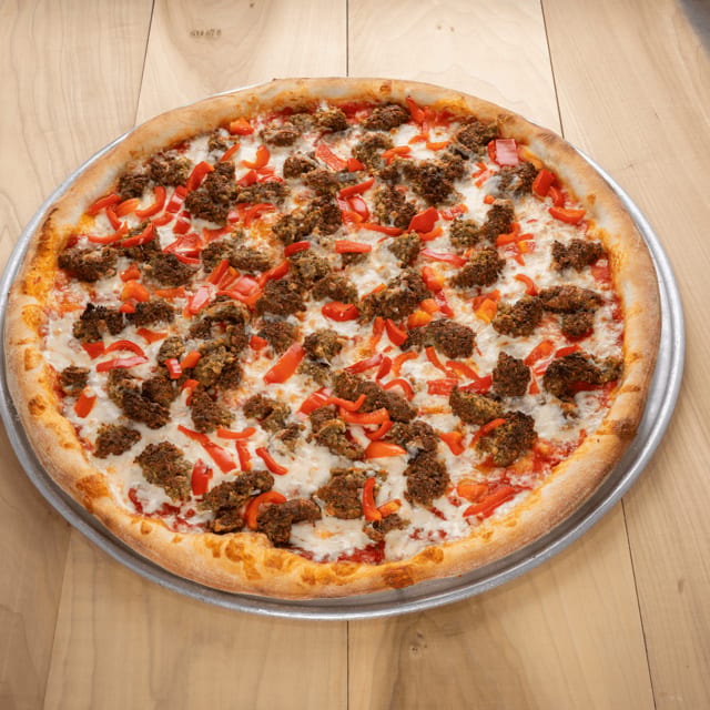 Falafel and Red Pepper Pie.