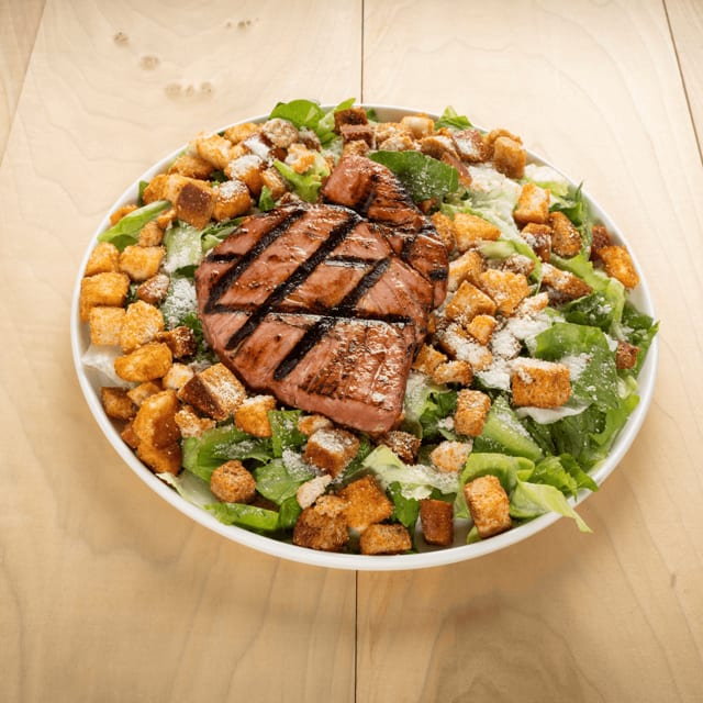 Grilled Tuna Steak Caesar Salad.