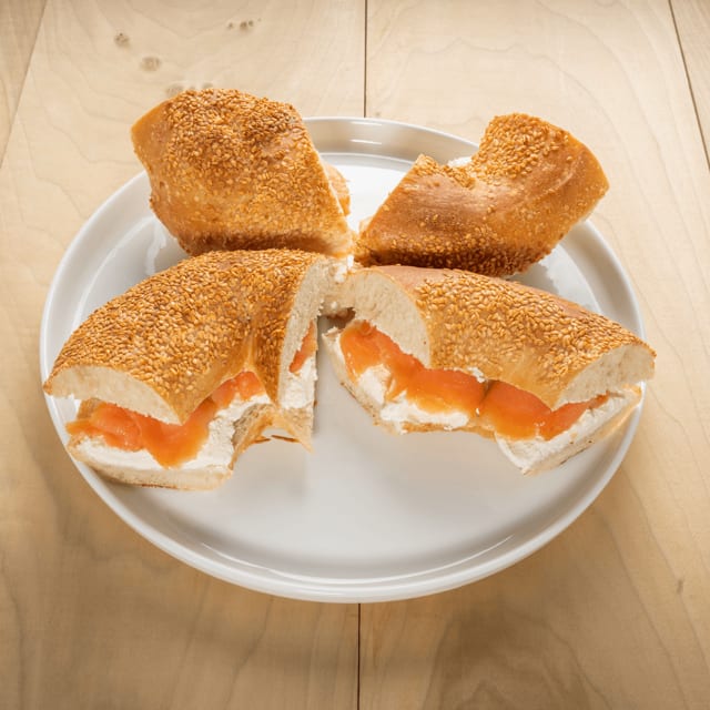 J-Bagel Lox and Cream Cheese.