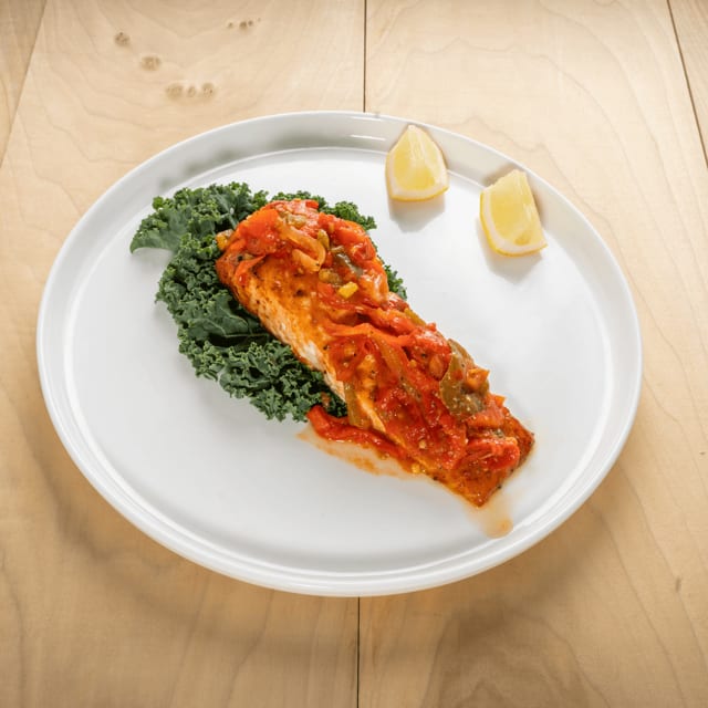 Spicy Mediterranean Salmon Plate.