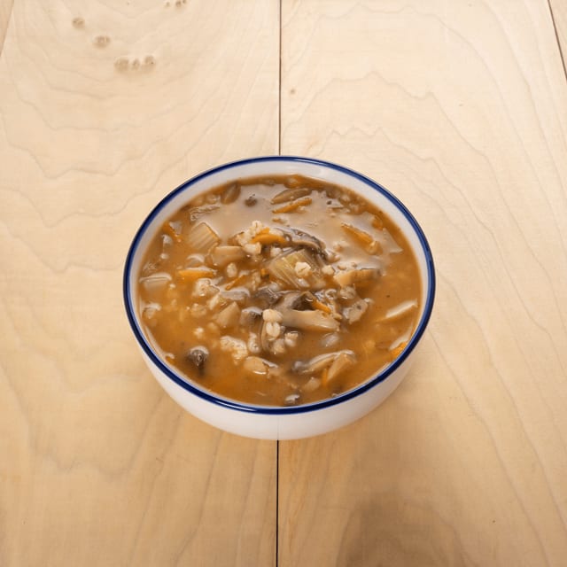 Mushroom Barley Soup.