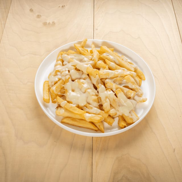 Cheese Fries with Salsa Side.
