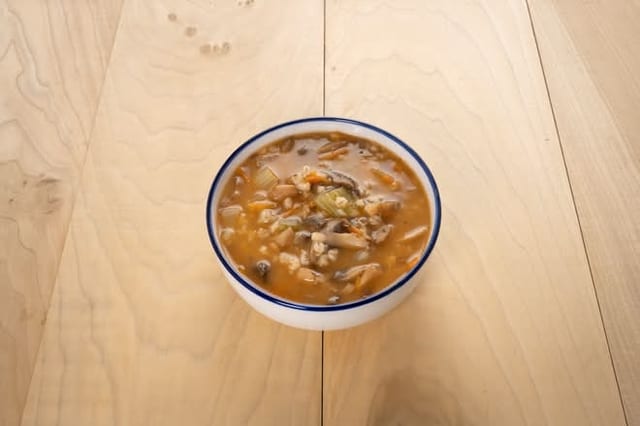 Mushroom Barley Soup.