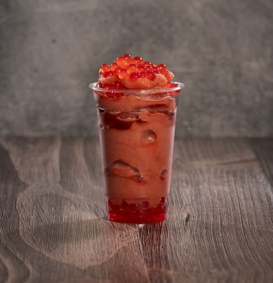 Passion Popping Boba Slush.