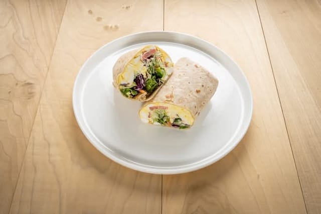 Egg Salad Wrap & Soup.