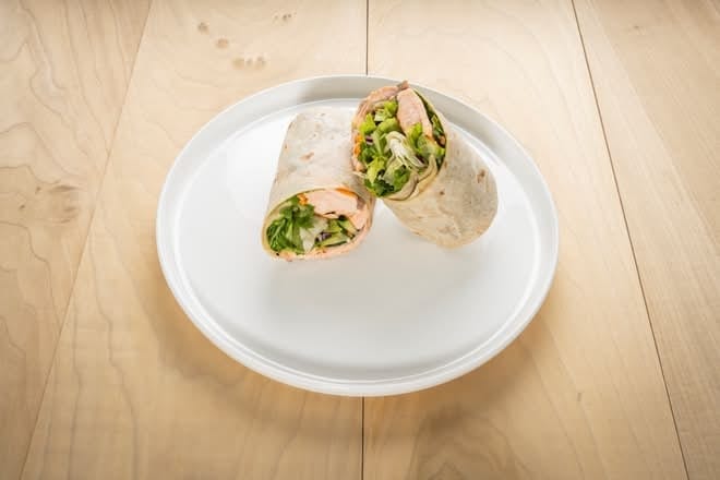 Salmon Honey Mustard Wrap.