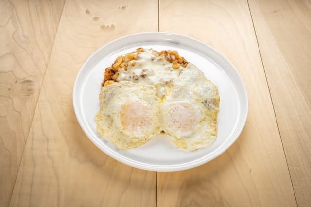 Sweet Home Kentucky Fried Eggs & Fritters.